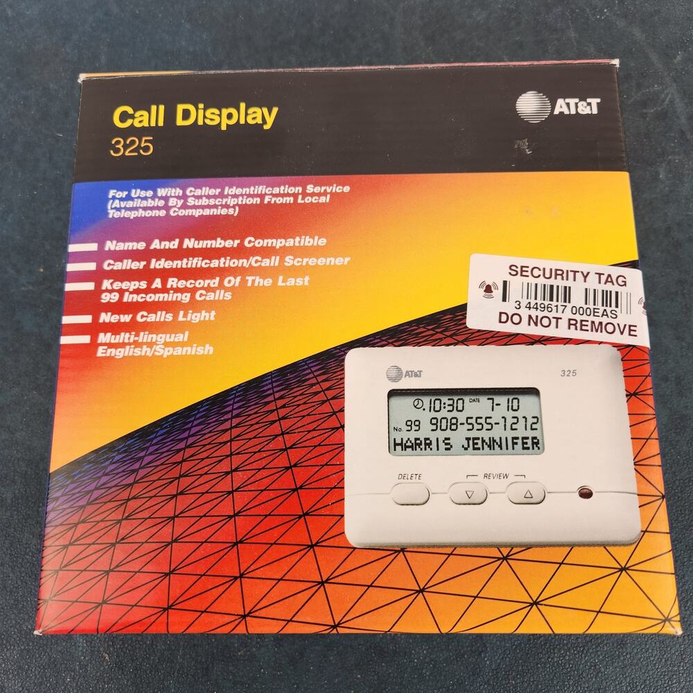 VTG AT&T 1998 Caller ID Call Display #325 New Open Box *Untested